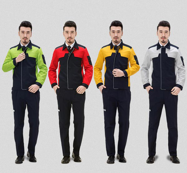 時尚拼色款工作服多款顏色參考展示圖