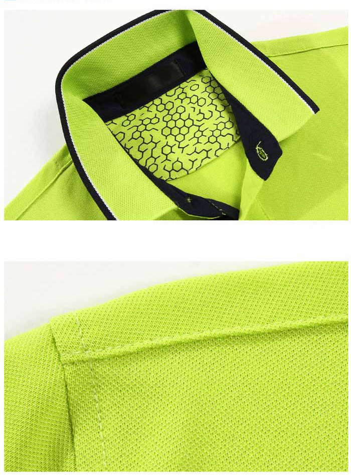 時尚高爾夫polo衫定做款式領口/肩部細節圖