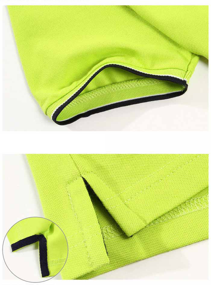 時尚高爾夫polo衫定做款式袖口/下擺細節圖