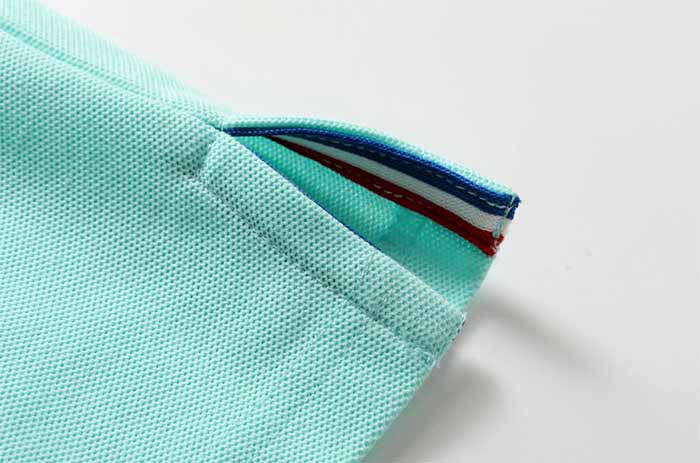 2021年深圳定做短袖翻領POL衫新款之下擺衣叉細節(jié)圖